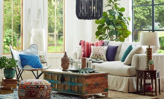 cozy bohemian living room