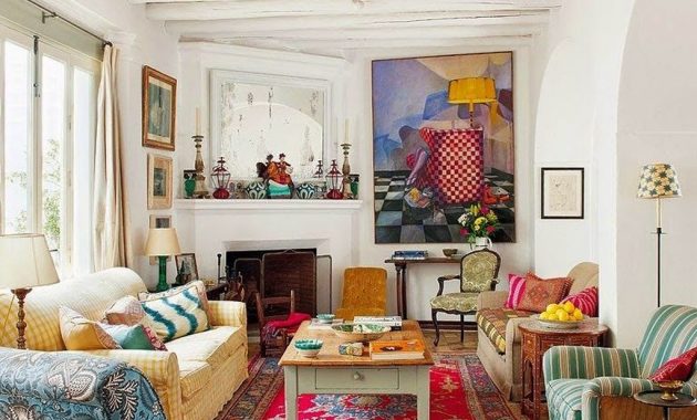 Cozy bohemian living room design ideas 41