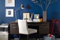 Elegant blue office decor ideas 02