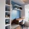 Elegant blue office decor ideas 16