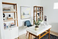 Elegant blue office decor ideas 19