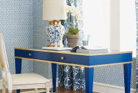 Elegant blue office decor ideas 20