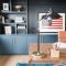 Elegant blue office decor ideas 22