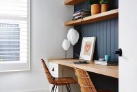 Elegant blue office decor ideas 25