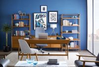 Elegant blue office decor ideas 39