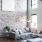 Elegant exposed brick apartment décor ideas 08