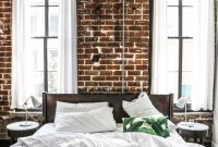 Elegant exposed brick apartment décor ideas 11
