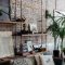 Elegant exposed brick apartment décor ideas 23