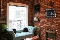 Elegant exposed brick apartment décor ideas 43