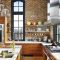 Elegant exposed brick apartment décor ideas 44