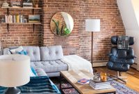 Elegant exposed brick apartment décor ideas 47