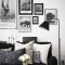 Relaxing black and white apartment décor ideas 35