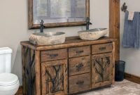 Awesome rustic farmhouse vanities ideas 23