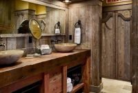 Awesome rustic farmhouse vanities ideas 35