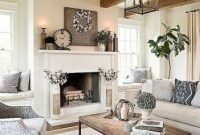 Comfy rustic living room decor ideas 12