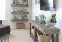 Comfy rustic living room decor ideas 30