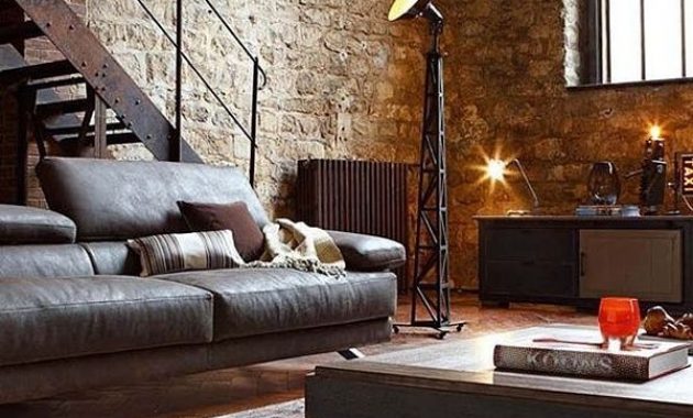 Comfy rustic living room decor ideas 45