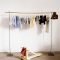 Easy and practical clothing racks for casual décor ideas 06