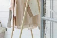Easy and practical clothing racks for casual décor ideas 18
