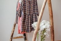 Easy and practical clothing racks for casual décor ideas 24