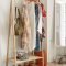 Easy and practical clothing racks for casual décor ideas 26