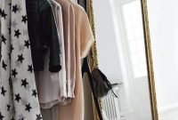 Easy and practical clothing racks for casual décor ideas 31
