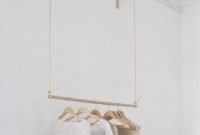 Easy and practical clothing racks for casual décor ideas 38