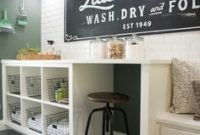 Amazing diy laundry room makeover with farmhouse style ideas 24