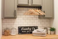 Amazing diy laundry room makeover with farmhouse style ideas 37