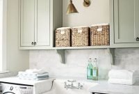Amazing diy laundry room makeover with farmhouse style ideas 40