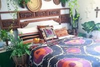 Comfy boho bedroom decor with attractive color ideas 01