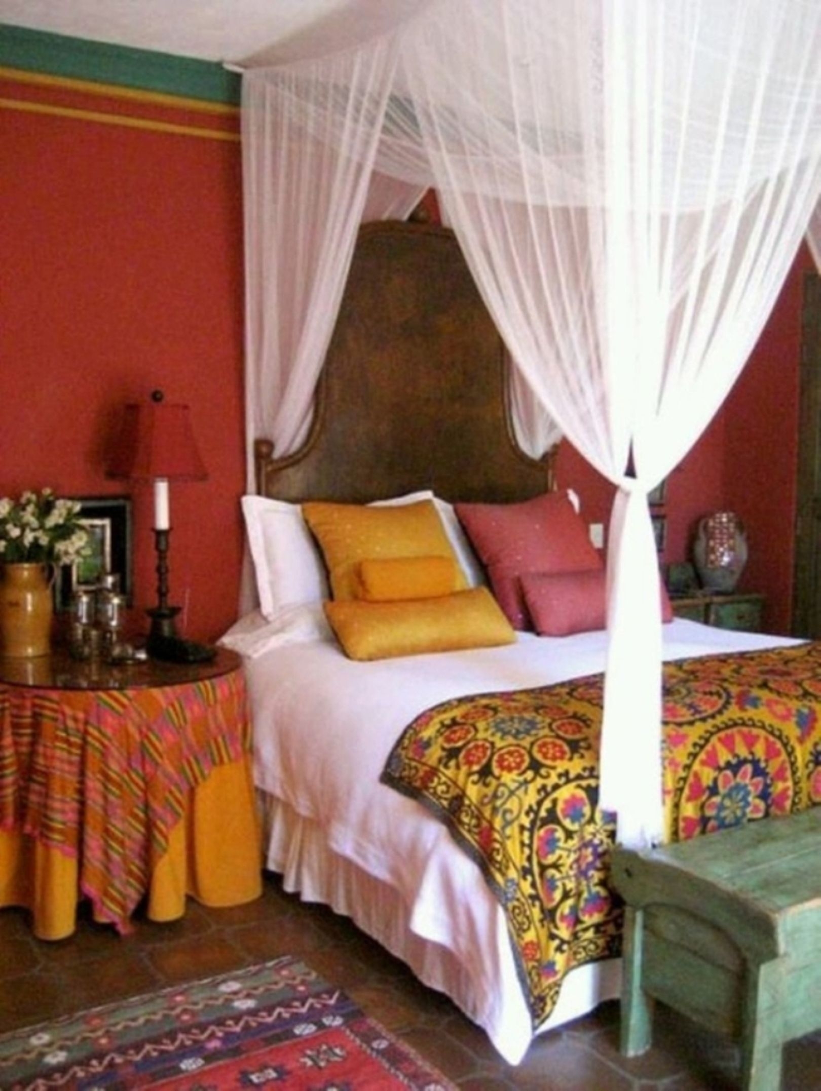 Comfy Boho Bedroom Decor With Attractive Color Ideas 08