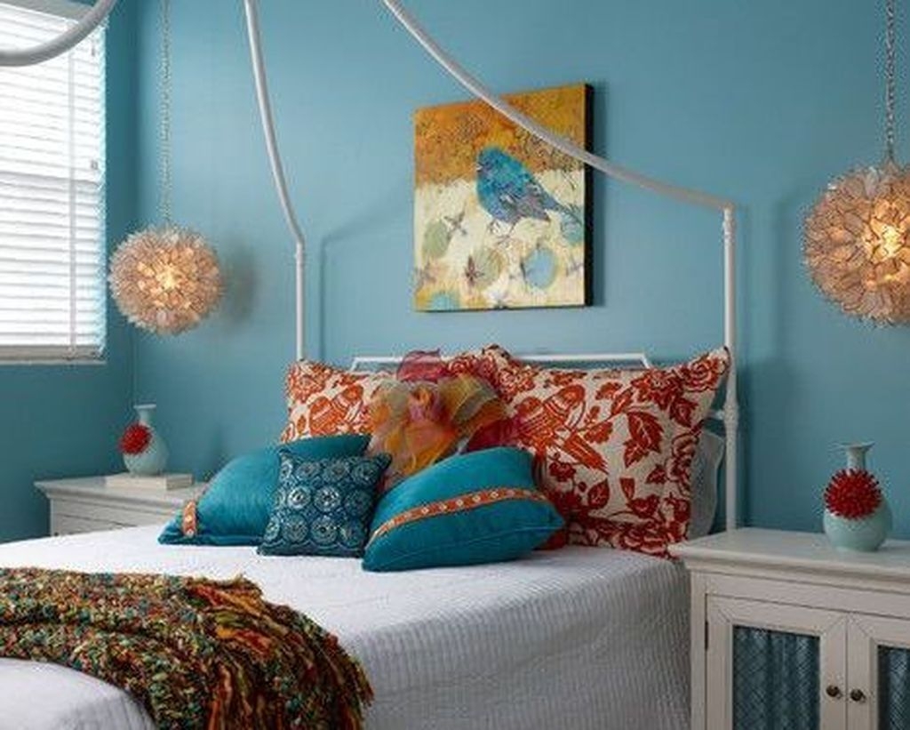 Comfy Boho Bedroom Decor With Attractive Color Ideas 16