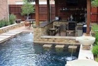 Modern small backyard ideas with swimming pool design 07