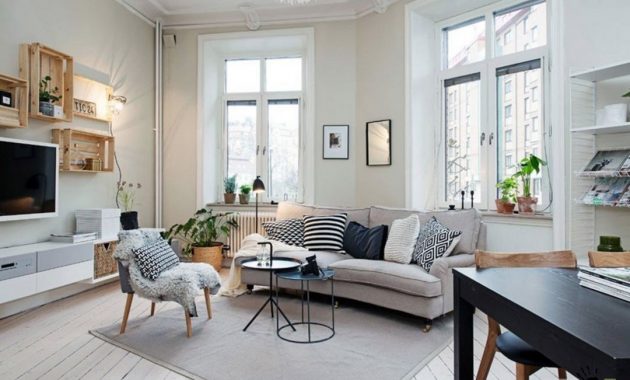 Comfy scandinavian living room design ideas 44