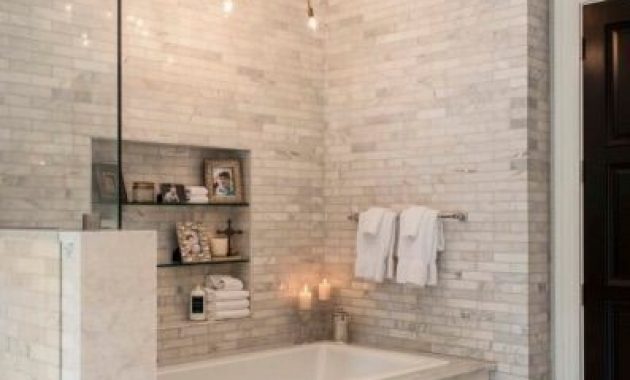Cozy master bathroom bathtub remodel ideas 40