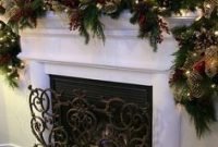 Creative rustic christmas fireplace mantel décor ideas 03