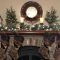Creative rustic christmas fireplace mantel décor ideas 06