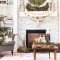 Creative rustic christmas fireplace mantel décor ideas 10