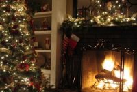 Creative rustic christmas fireplace mantel décor ideas 13