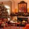 Creative rustic christmas fireplace mantel décor ideas 14