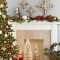 Creative rustic christmas fireplace mantel décor ideas 17