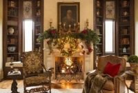 Creative rustic christmas fireplace mantel décor ideas 18