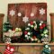 Creative rustic christmas fireplace mantel décor ideas 21