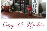 Creative rustic christmas fireplace mantel décor ideas 24