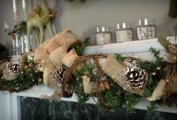 Creative rustic christmas fireplace mantel décor ideas 25