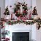 Creative rustic christmas fireplace mantel décor ideas 27