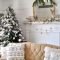 Creative rustic christmas fireplace mantel décor ideas 33