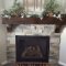 Creative rustic christmas fireplace mantel décor ideas 43
