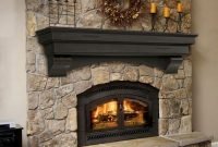 Fabulous rock stone fireplaces ideas for christmas décor 13